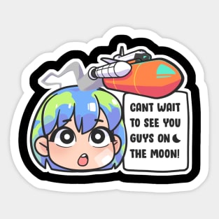 Earth Chan: Cant Wait Sticker